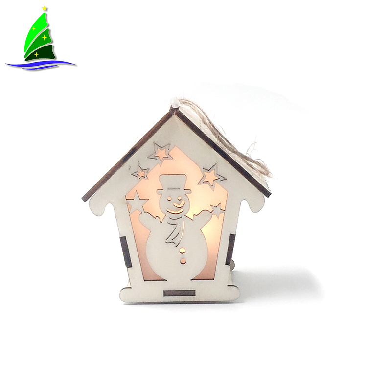 Casa de madeira clara decorativa de mesa Table Decorative Light Wood House