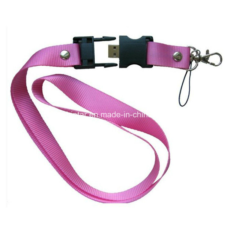 High Speed Plastic USB2.0 / USB3.0 USB Stick Lanyard USB Flash Drive