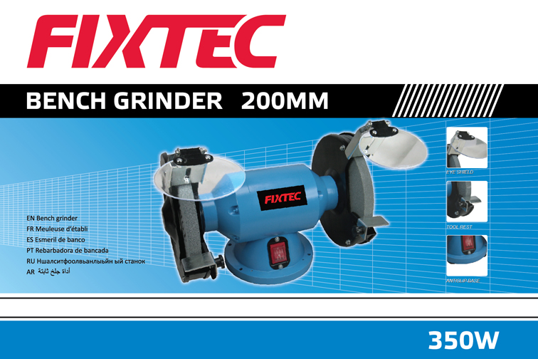 Fixtec Power Tool 350W 200mm Electric Bench Grinder