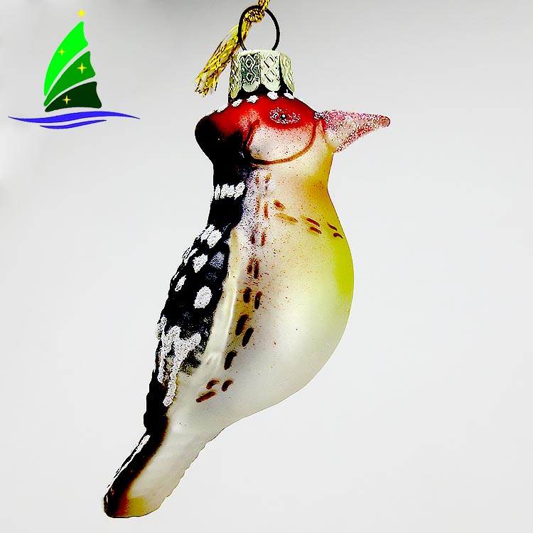 Ornamento de pássaro artesanal de vidro Handmade Glass Bird Ornament