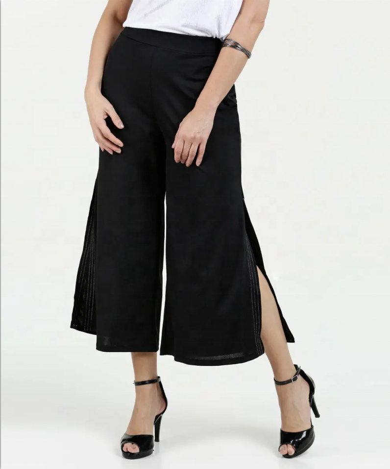 Ladies Woman Long Wide Leg Pants