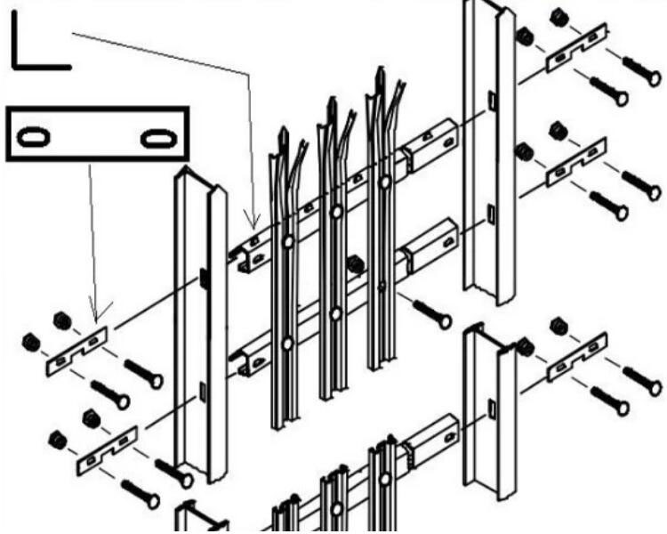 Galvanized palisade fence post