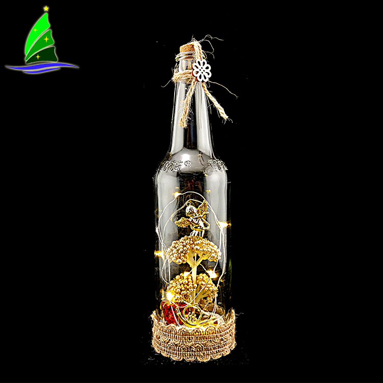 Botella de vidrio de bricolaje con luz led DIY Glass Bottle With Led Light