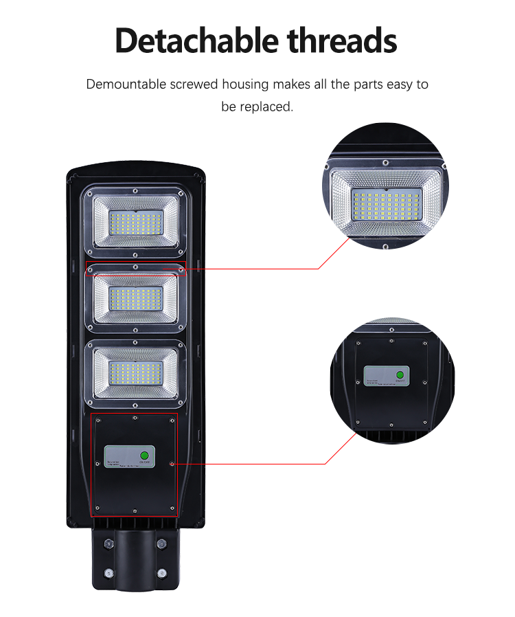 Solar lights for both sides of the road