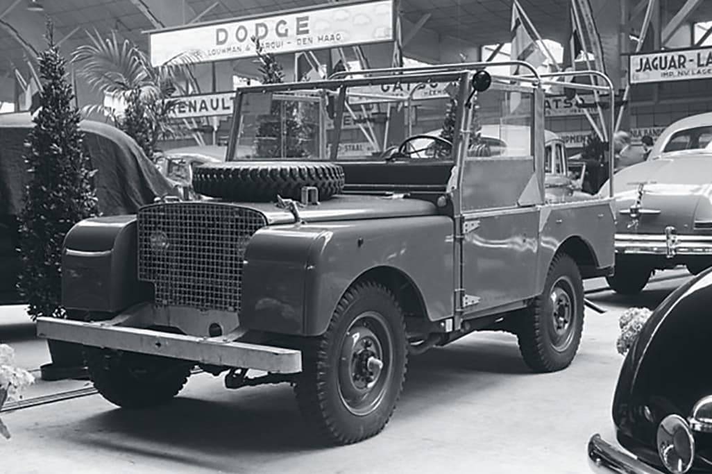 First Land Rover på 1948 Amsterdam Motor Show.jpg