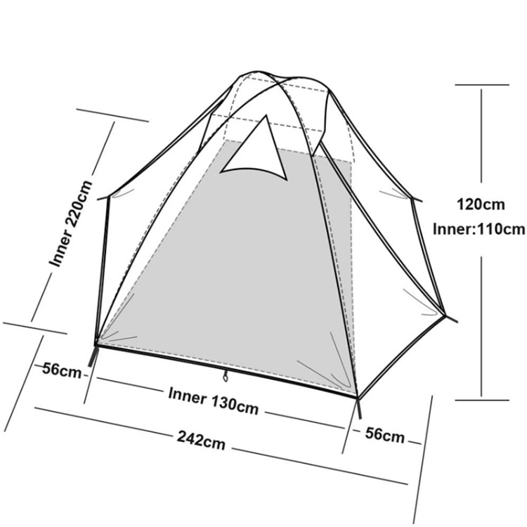 Custom 2/3/4 Person Professional Waterproof Lightweight Backpacking Folding Tent for Outdoor Camping