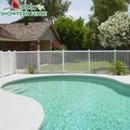 White Plastic Picket Safety Fence for Swimming Pools - PVC Railing1