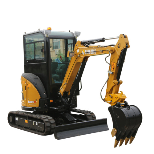 Envío gratis de alta calidad SD25 2.5 toneladas Mini Excavator Euro5/EPA 2500 kg Kubota Engine Small Digger Micro Bagger Excavator en venta