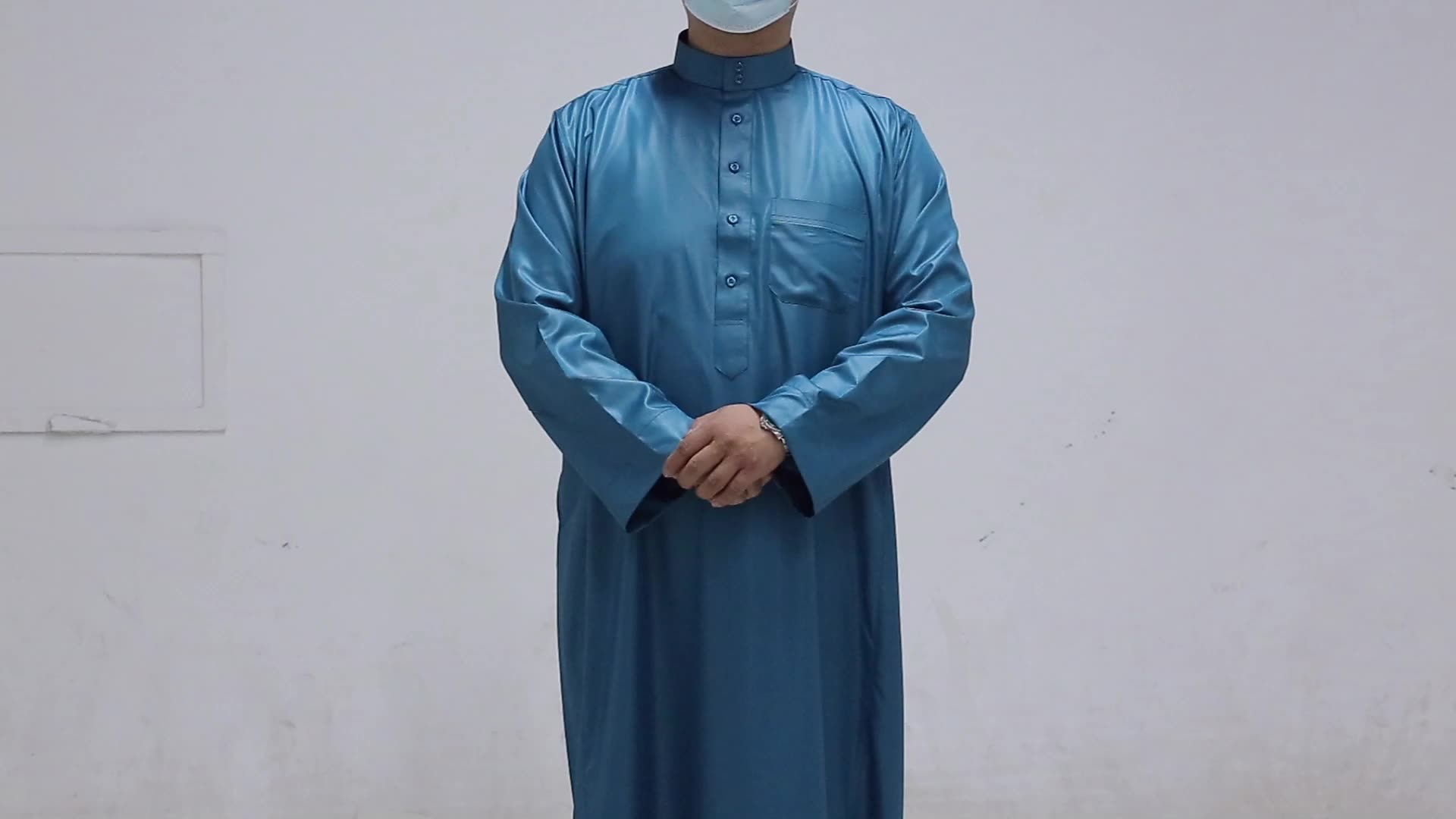 Nuovo design Thobe arabo saudita Muslimah jubah indonesia abito musulmano verde, blu scuro, uomini neri Abaya Fashion1