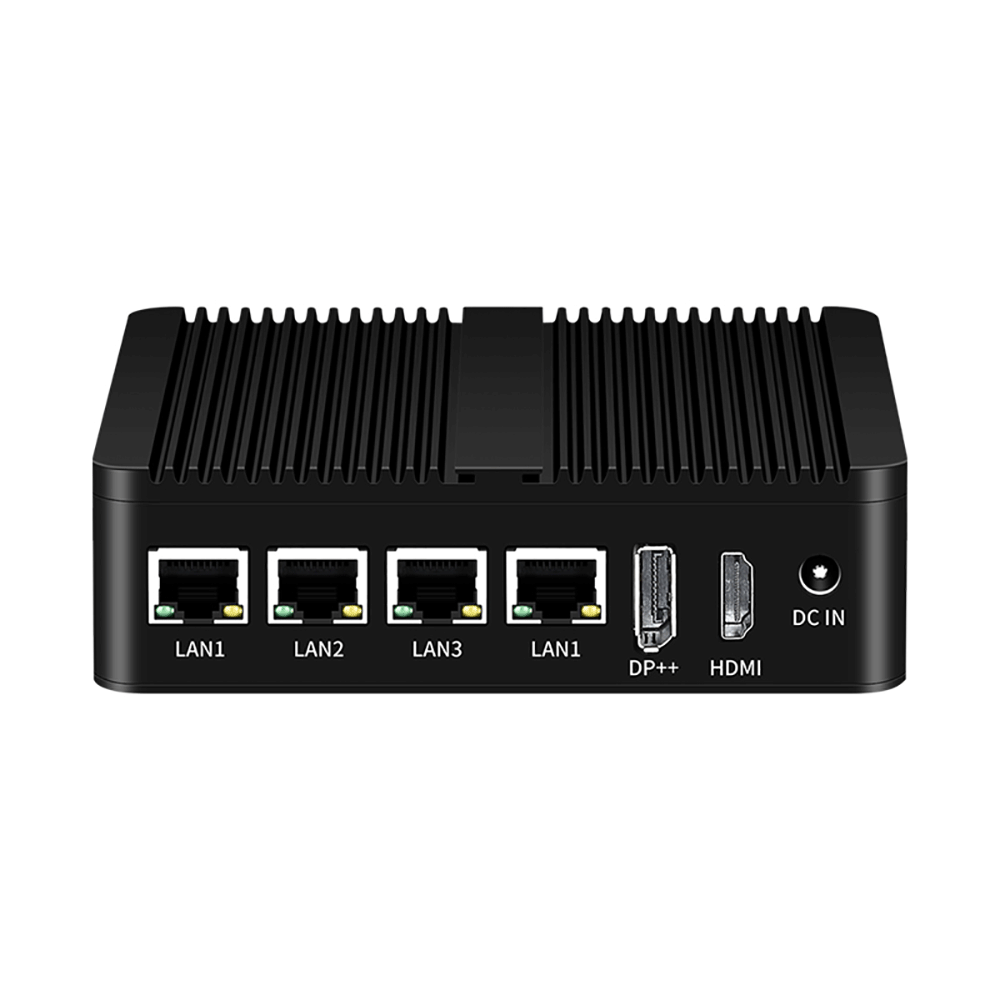 N100 4LAN MINI PC dengan RS232 RS485