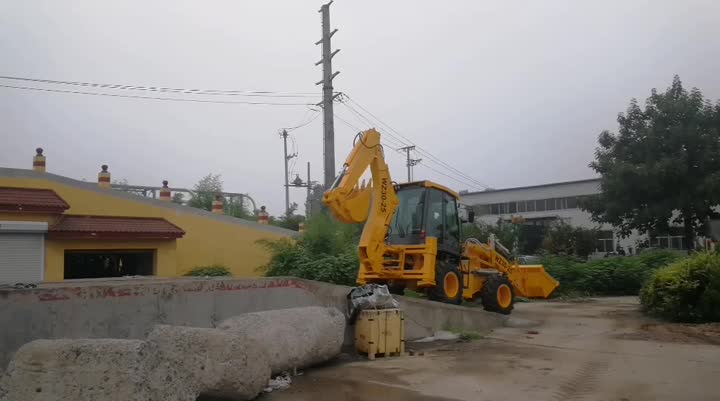 backhoe loader showing