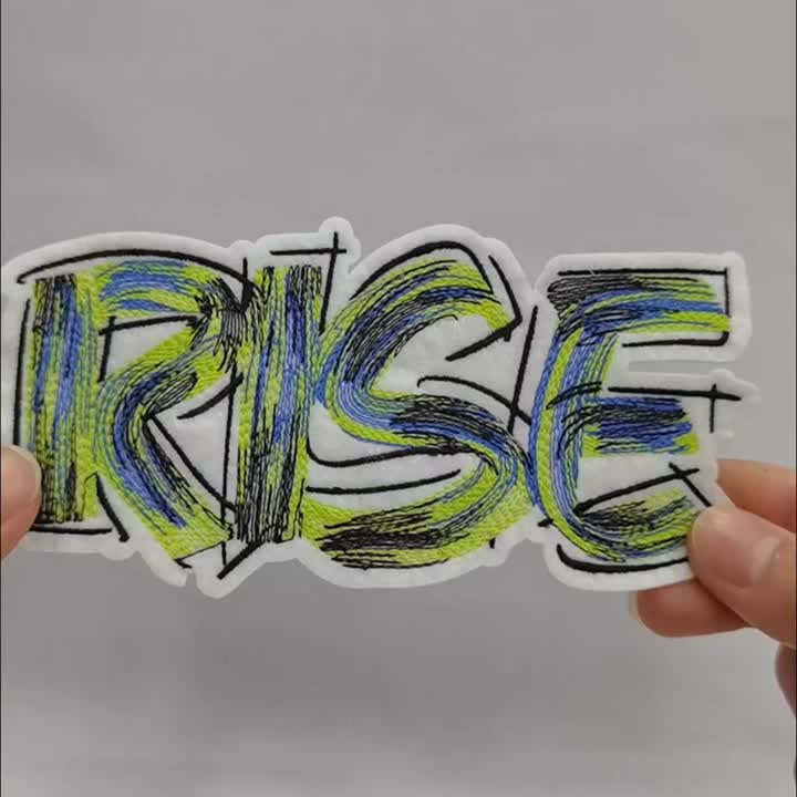 Logo sulaman pada kain felt