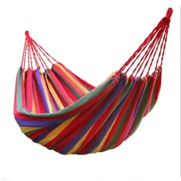 Outdoor Cotton Canvas Hammock Portable Camping Hammock Swing1