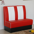 Customized Retro Restaurant Sofa Seating PU Leather Padded Booth Set1