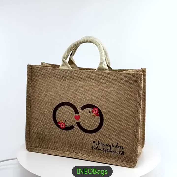 Wholesale Big Size Custom Logo Burlap Jute Tote Bag with Waterproof Plastic PE Coating Lining for Potato Shopping Gift Wine1