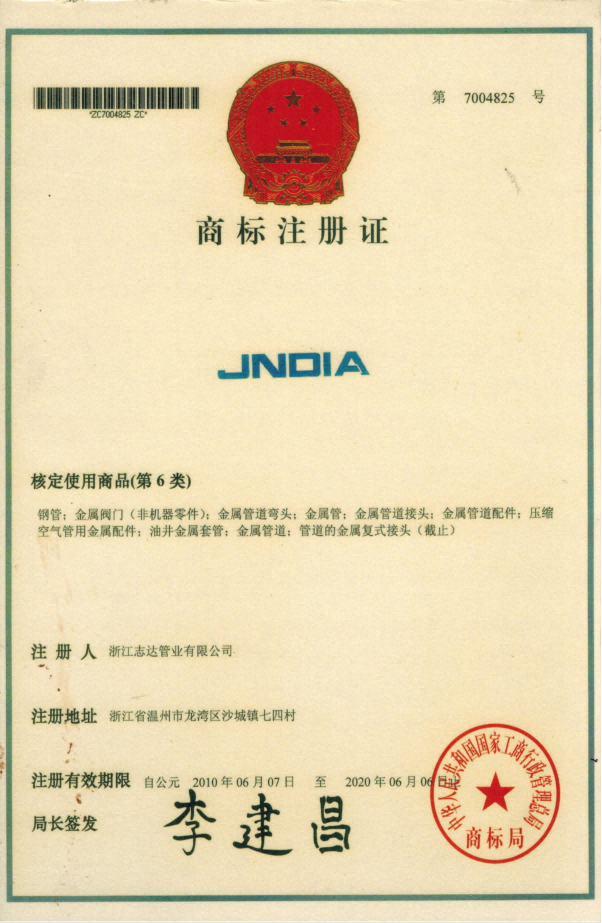 Trademark Registration Certificate