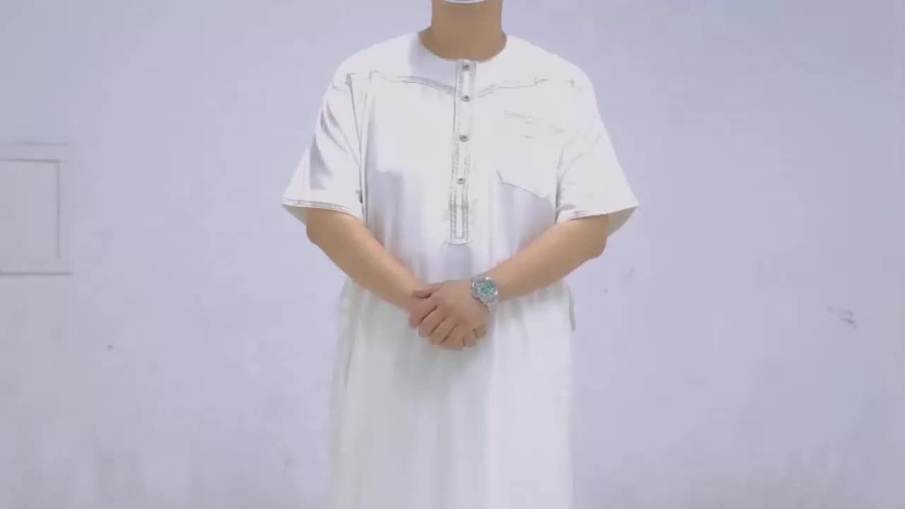 Odzież islamska Dobra jakość nowoczesny design Pakistan Męski akcent thobe moda jubba1