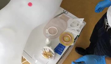 two pieces ostomy bag