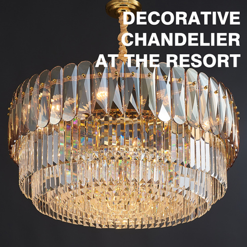 Decorative chandelier at the resort
