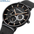 CRRJU 2153 Men's Quartz Luxury Stainless Steel Chronograph Watch with Date Display1