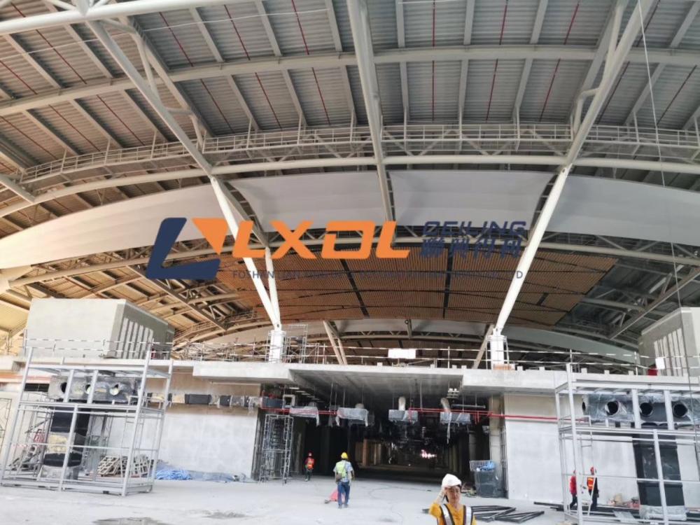 Aluminum baffle ceiling system use in   High speed railway station