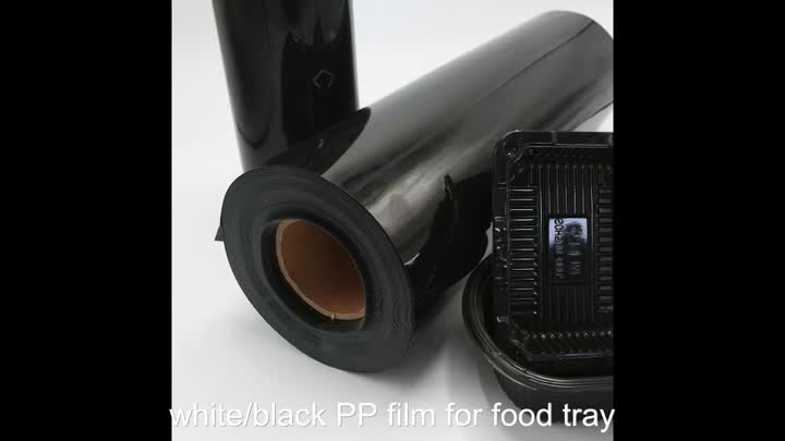 7.26 white black PP film for food tray
