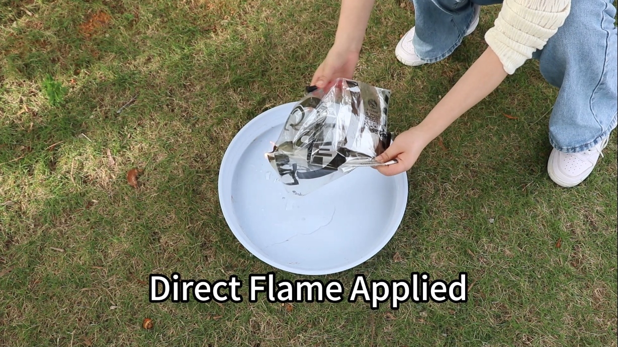 تست سوزاندن کیسه سلفون – نمایش رفتار مواد