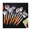 10-Piece Stainless Steel Kitchen Cooking Tools Set with Non-Slip, Heat-Resistant Handles and Wooden Grips1