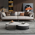 Light Luxury Layer Cowhide Sofa Sofa Minimalist Sofa Straight Row หนังโซฟาสามที่นั่งสำหรับเฟอร์นิเจอร์ห้องนั่งเล่น 1