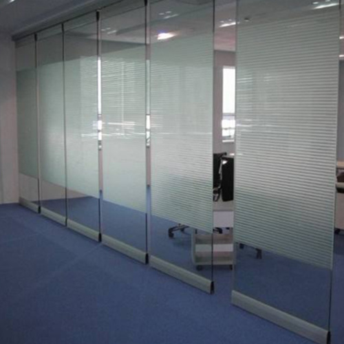 foldable glass partition