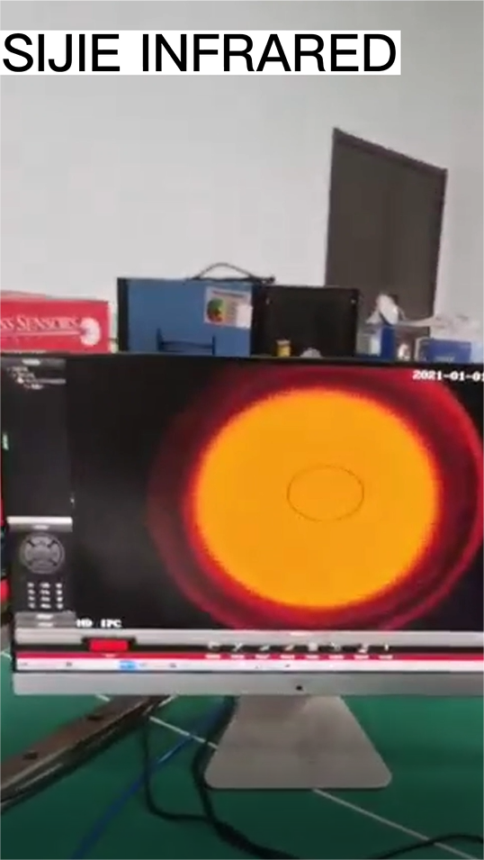 Vídeo de 1000 degc A mira do pirômetro infravermelho