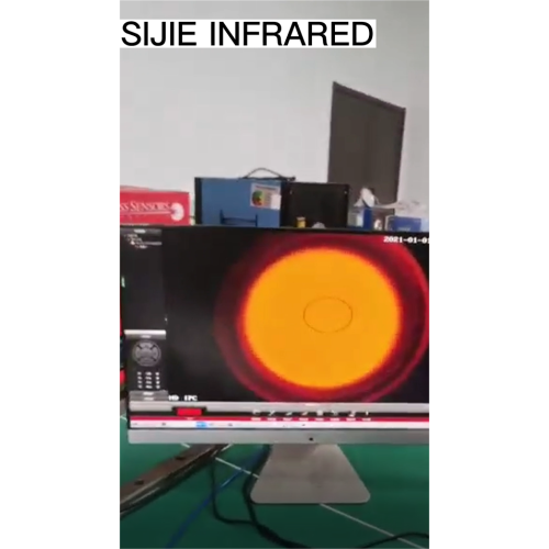 Vídeo de 1000 degc A mira do pirômetro infravermelho