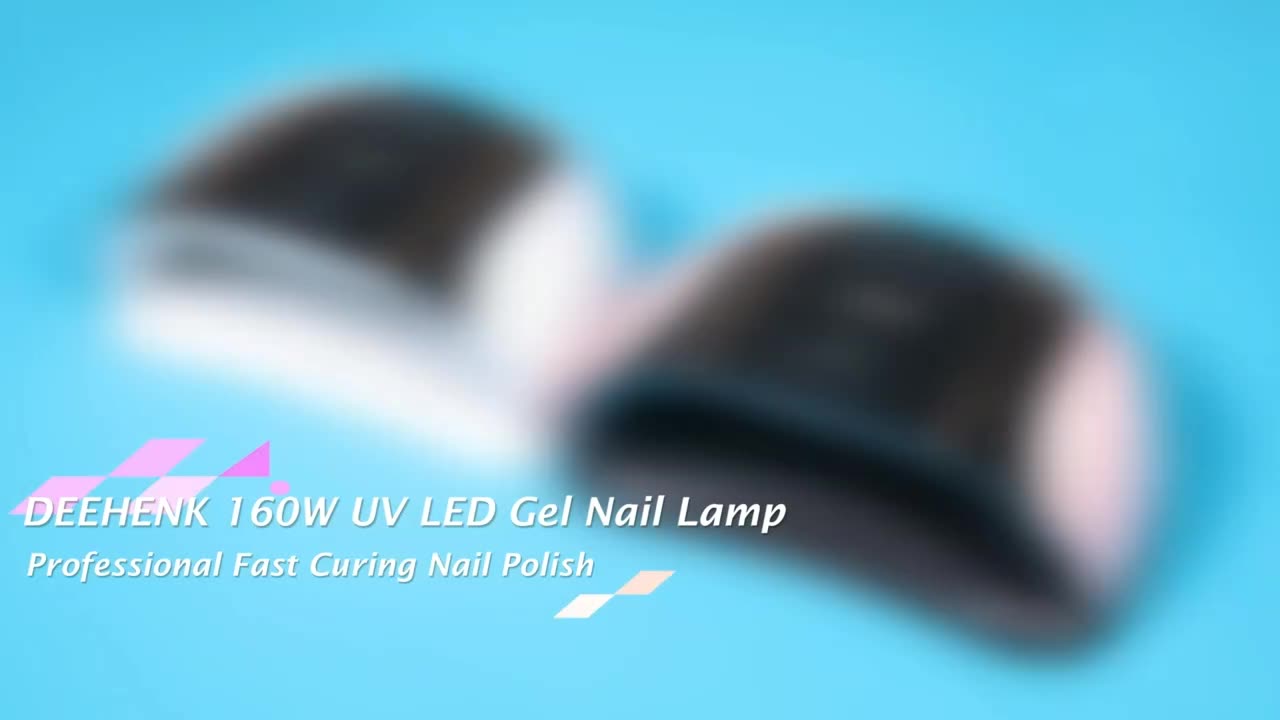 160W UV LED Nail Lamp for Two Hand, Led Nail Light for Gel Nails with 54 Pcs Light Bead1