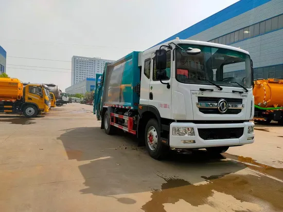 Operasi Mudah Dongfeng 4X2 12cbm Lengan Ayun Trak Mampatan Sampah Tekanan1