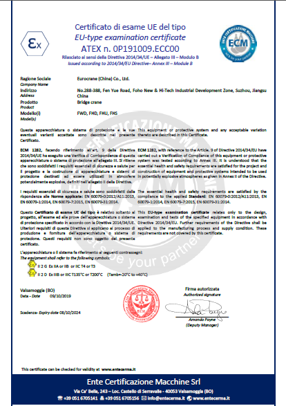 ATEX Explosion-proof Product Certificate