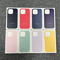 Original Soft Silicone Magnetic Safe Phone Case for iPhone 15, 14, 13, 12 Pro Max with Logo1