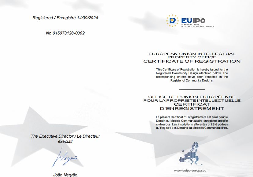 Registration Certificate of the European Union Intellectual Property Office