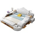 King Size Vibrating Massage Leather Bed for Bedroom1