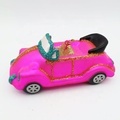 Custom Red and Pink Racing Car, Taxi, and Glass Ornament Christmas Tree1