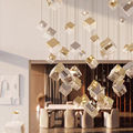 Modern Customized Stainless Steel Glass Cube Lamps for High Ceilings1
