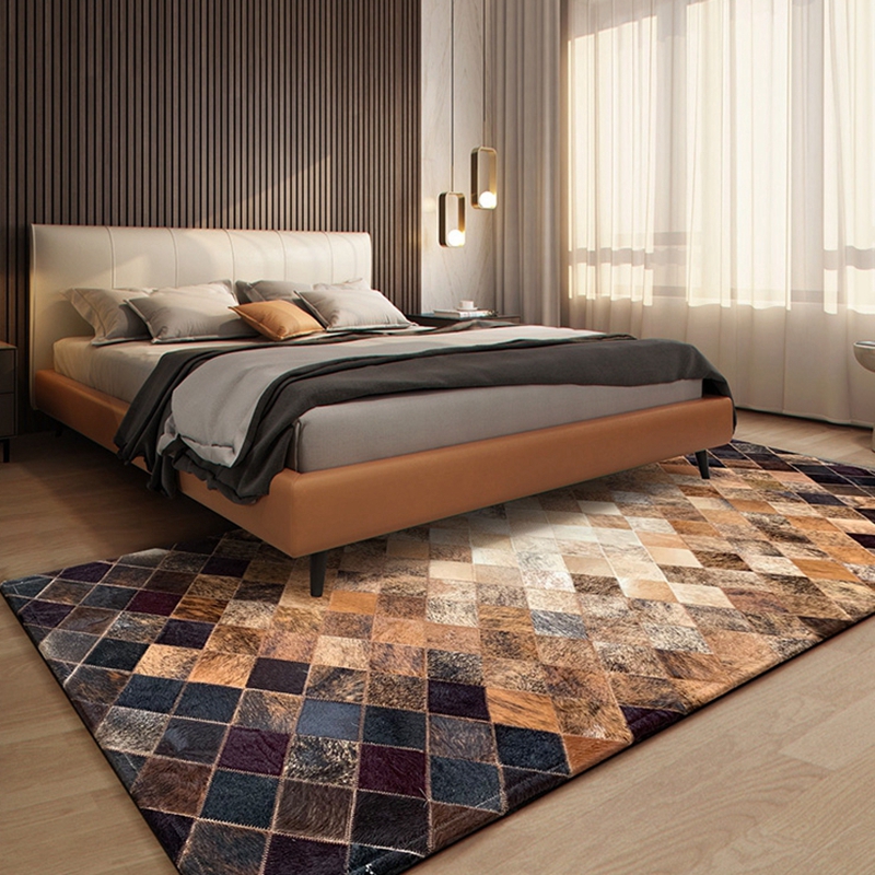 cowhide leather area rugs