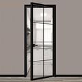 Dinding Newtition Sliding Double Temper Door Door Frosted Kaca Frosted Aluminium Bingkai Pintu Desain Grafis Modern CN; Gua Odick1