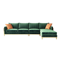 Diseño moderno muebles de tela de alta calidad Sofá de forma verde L set de sofá de lujo Sofa1