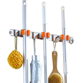 Wall-Mounted 304 Stainless Steel Mop Holder with 5 Hooks1