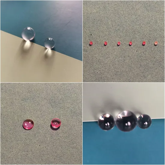 เลนส์ลูกบอลขนาดเล็ก 1 มม. bk7 k9 แก้วครึ่งลูกเลนส์มินิ 2 มม. แก้วออปติคัล Caf2 ลูกเลนส์ 1