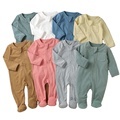 Organic Cotton Two-Way Zipper Baby Pajamas1