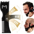 Beard Lineup Tool & Edger: Adjustable Shaping Tool with Comb and Template for Personalized Styling1