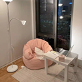 Neuer Trend moderner einfacher minimalistischer Velvet Komfort Freizeit Stoff Liegender Bohnenbeutel Wohnzimmer Lounge Chair1