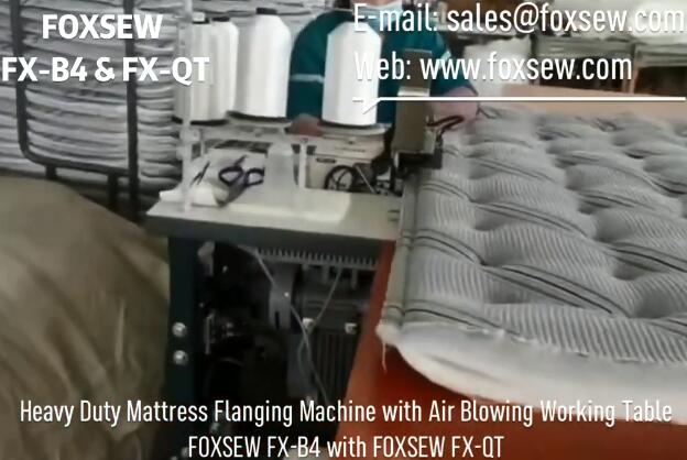Mattress Flanging Machine with Air Blowing Table
