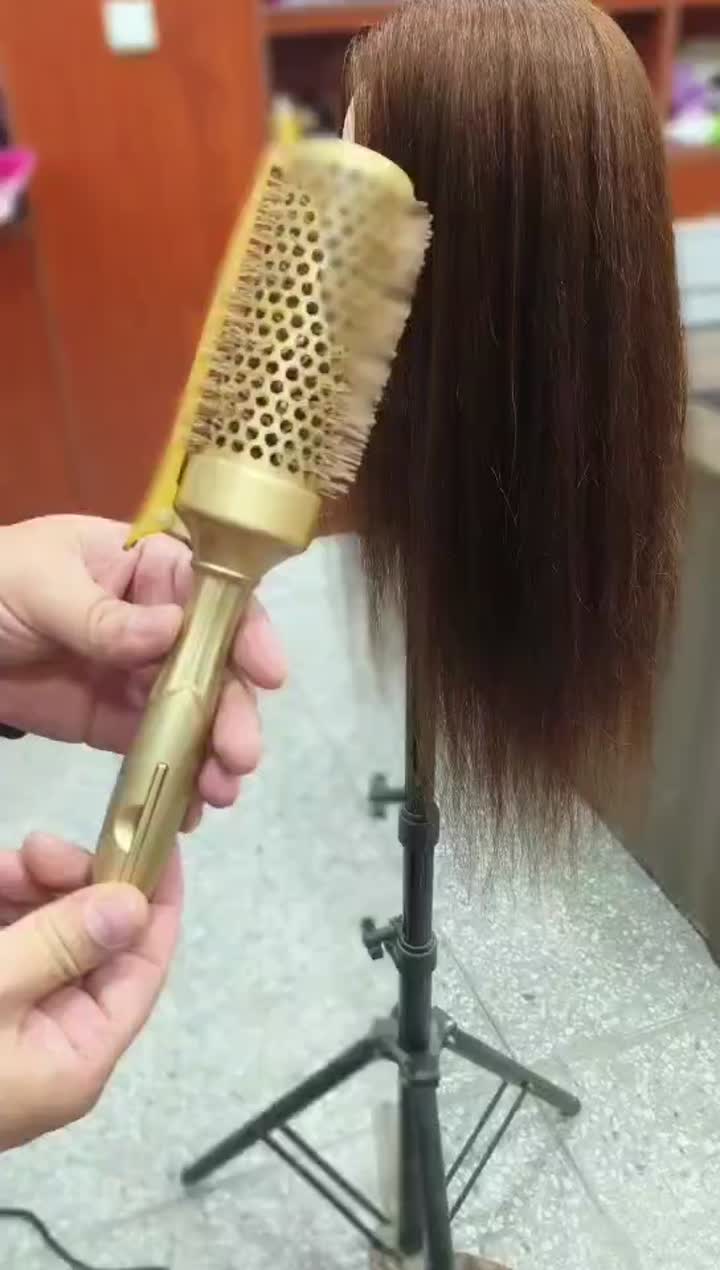 Golden Nylon Bristle Roller Comb